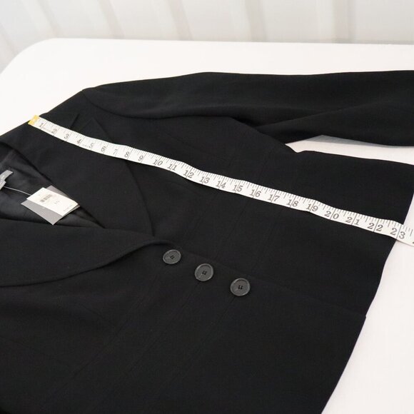 Ann Taylor Womens Feminine Fit Three Button Blazer Black Size 10 Notch Collar - Picture 7 of 8